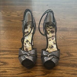 Sam Edelman Black and Silver Women's Shoes